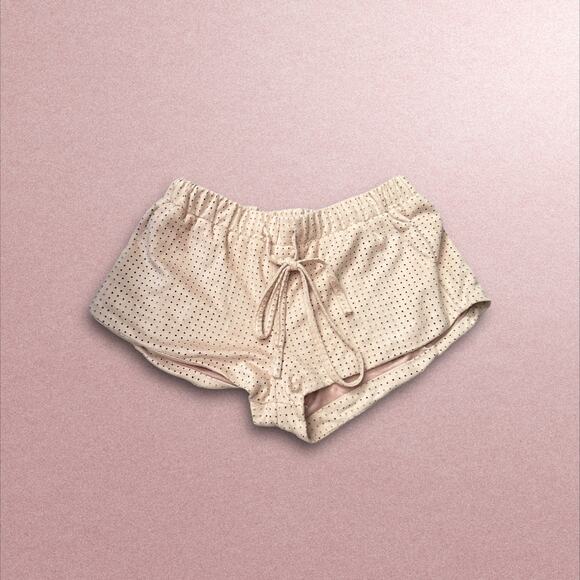 Bishop + Young Cream Tie Mini Shorts - Picture 1 of 3